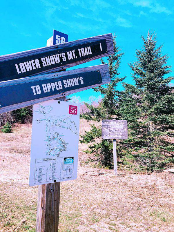 Snow Mountain Trail sign