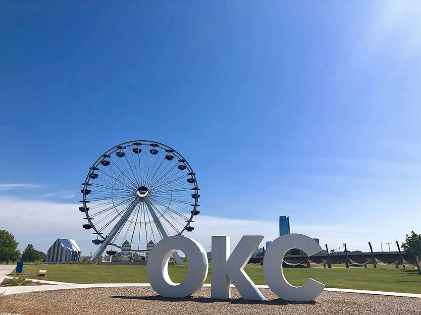 OKC sign at Wheeler Park