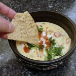 Cheese dip with cilantro