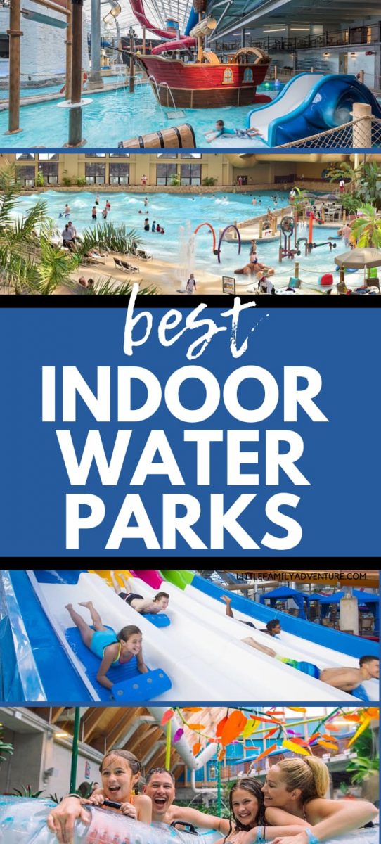 indoor water parks graphic collage