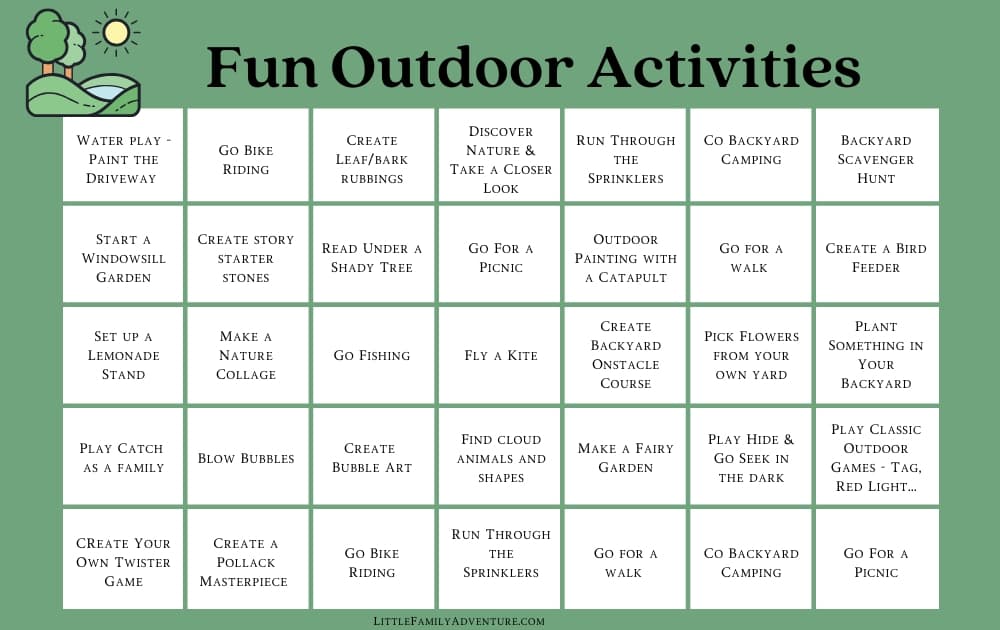 The Ultimate List of Indoor & Outdoors Activities for Kids at Home