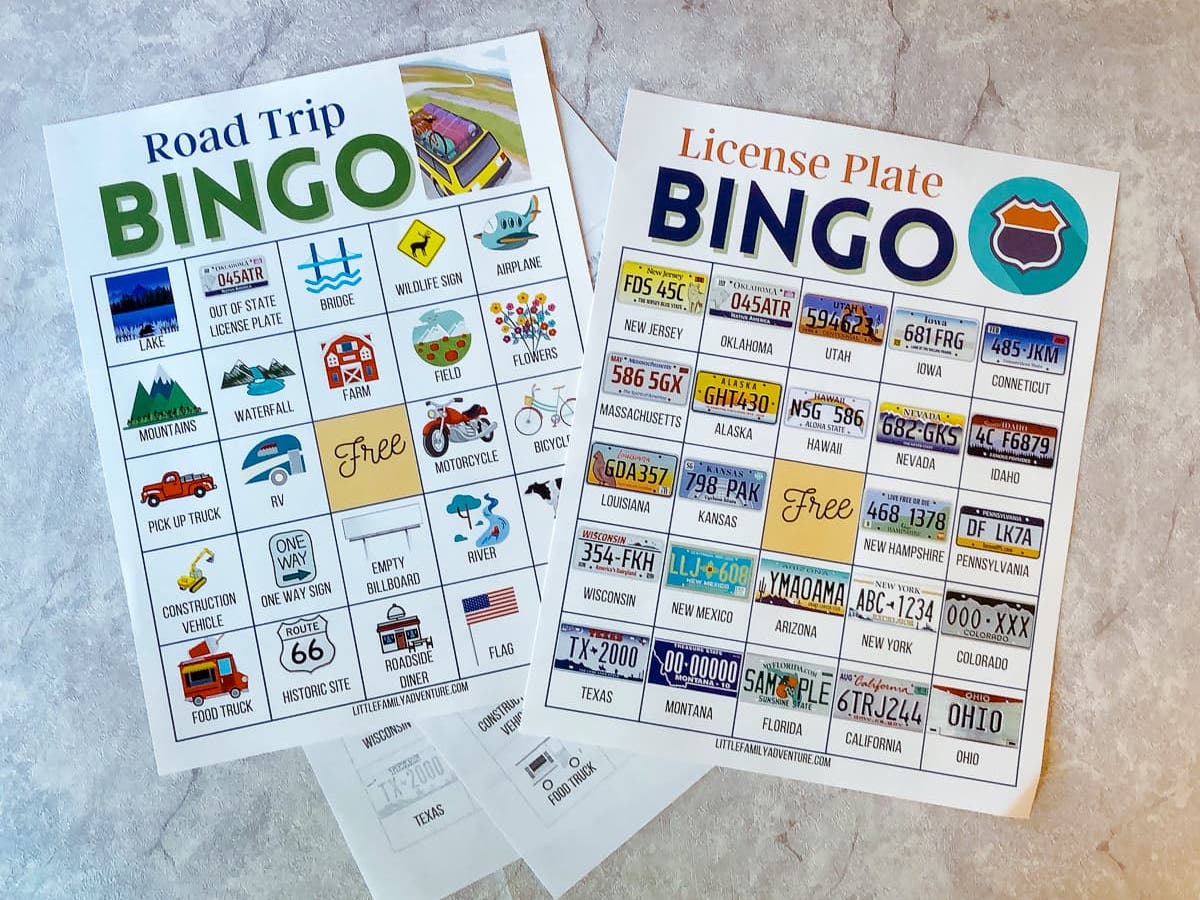 50 Road Trip Printables to Keep Kids Busy on Trips