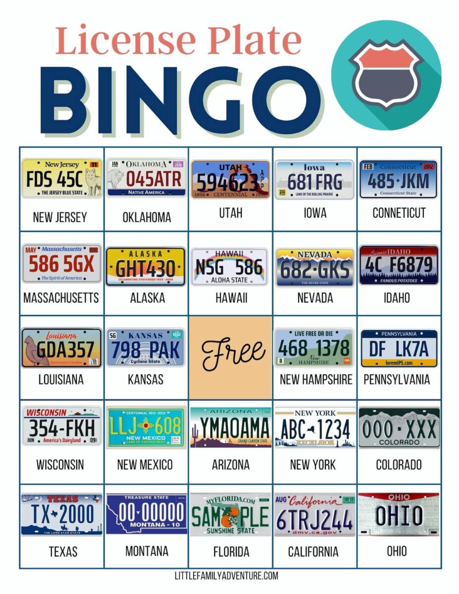 Before Your Next Road Trip Download These Free Car Bingo Printable Cards