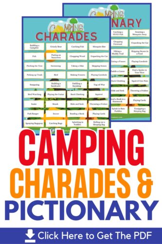 Fun Camping Charades and Pictionary Ideas and Printables