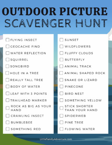 Outdoor Photo Scavenger Hunt