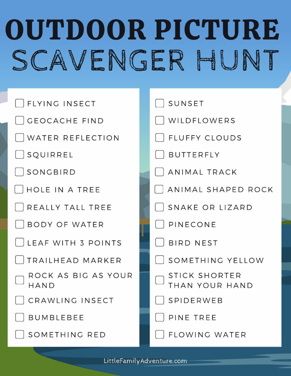 outdoor scavenger hunt ideas for adults