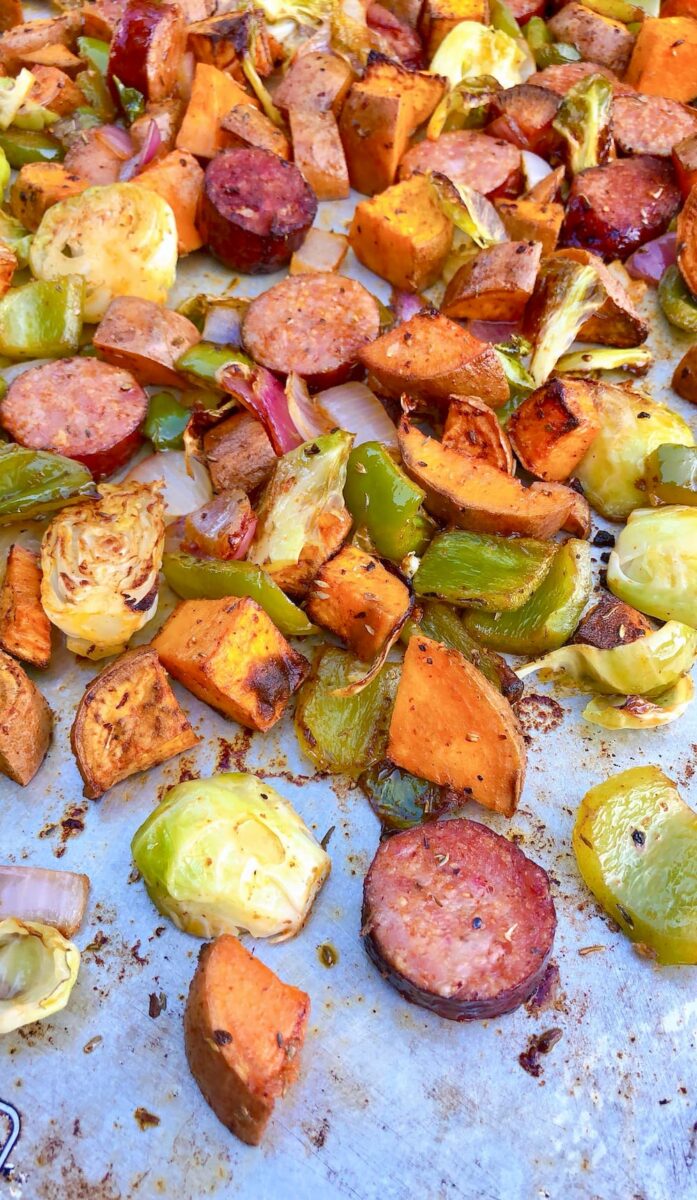 Easy Andouille Sausage and Vegetables - Recipe for Sheet Pan or Foil Packs