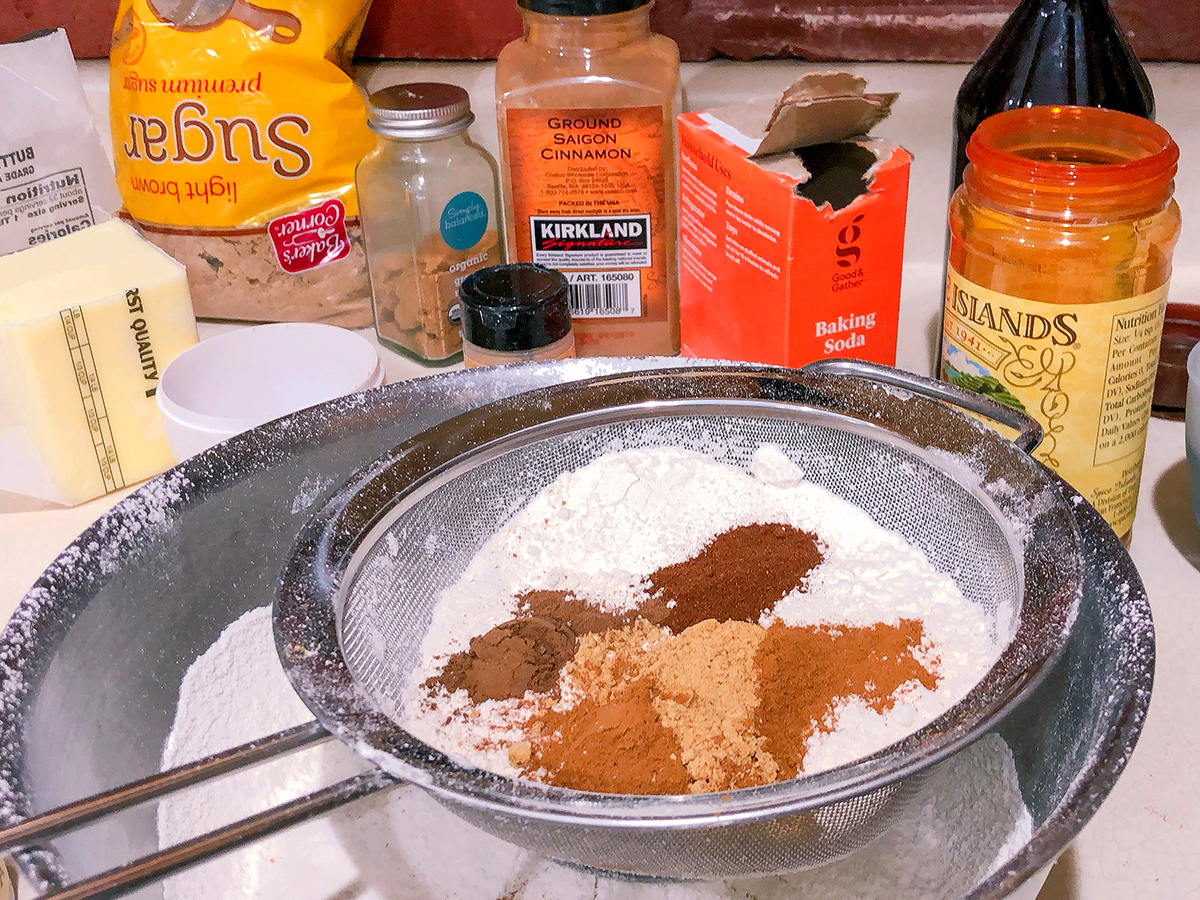 gingerbread spices in sifter - cookies