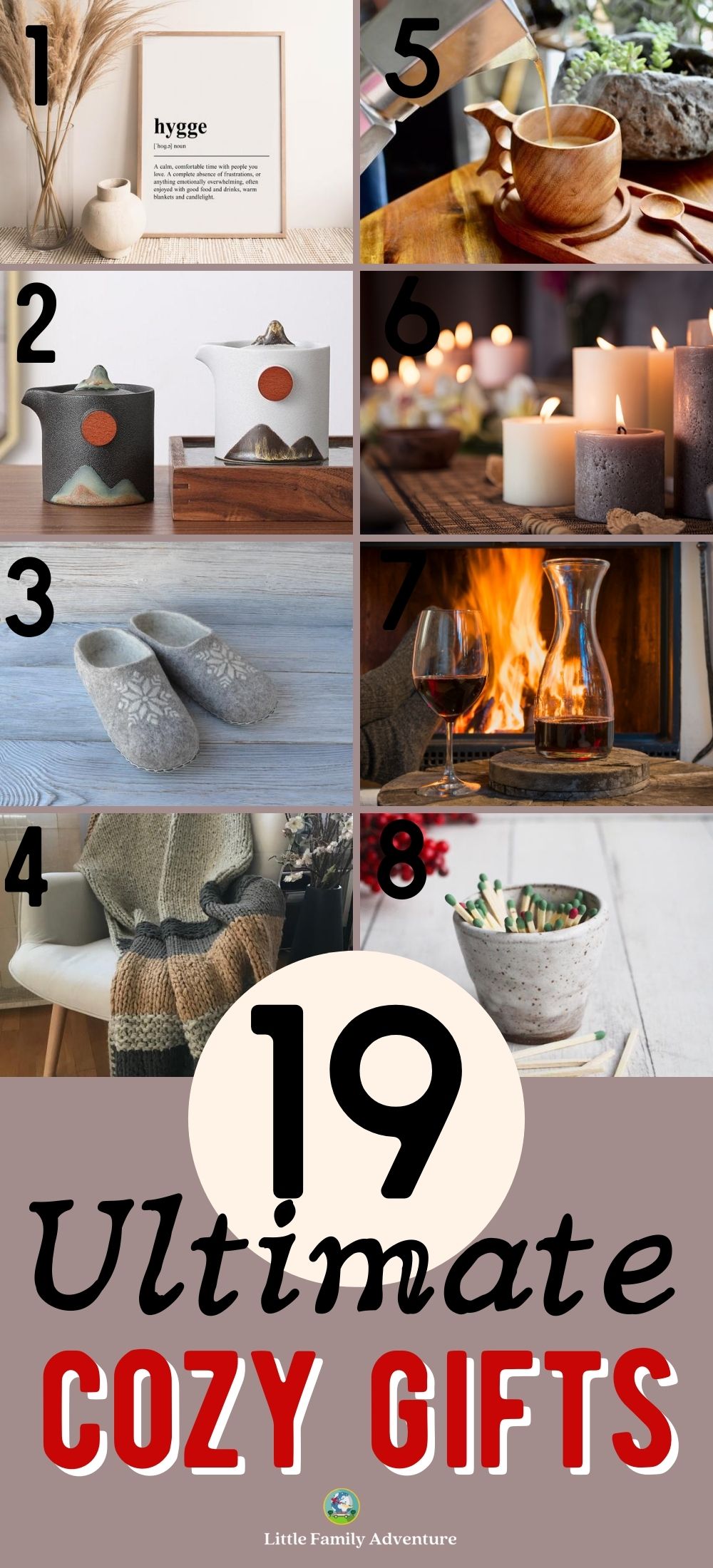 gift ideas that are cozy - fireplace items, mugs, slippers