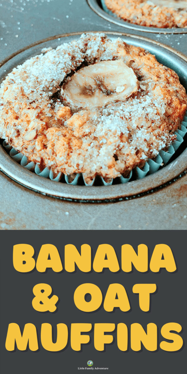 banana and oat muffins in tin