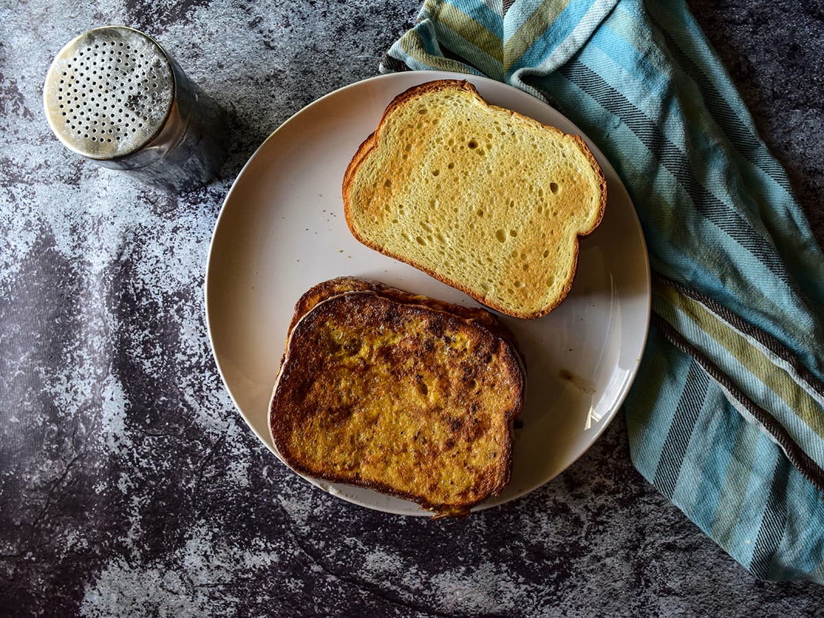 toast and french toast on plate