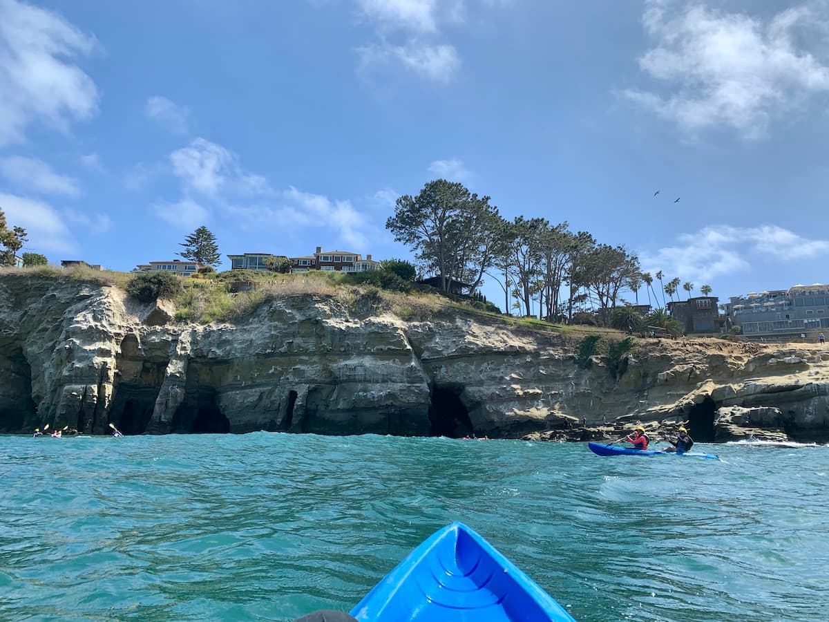 Seven caves La Jolla from kayak