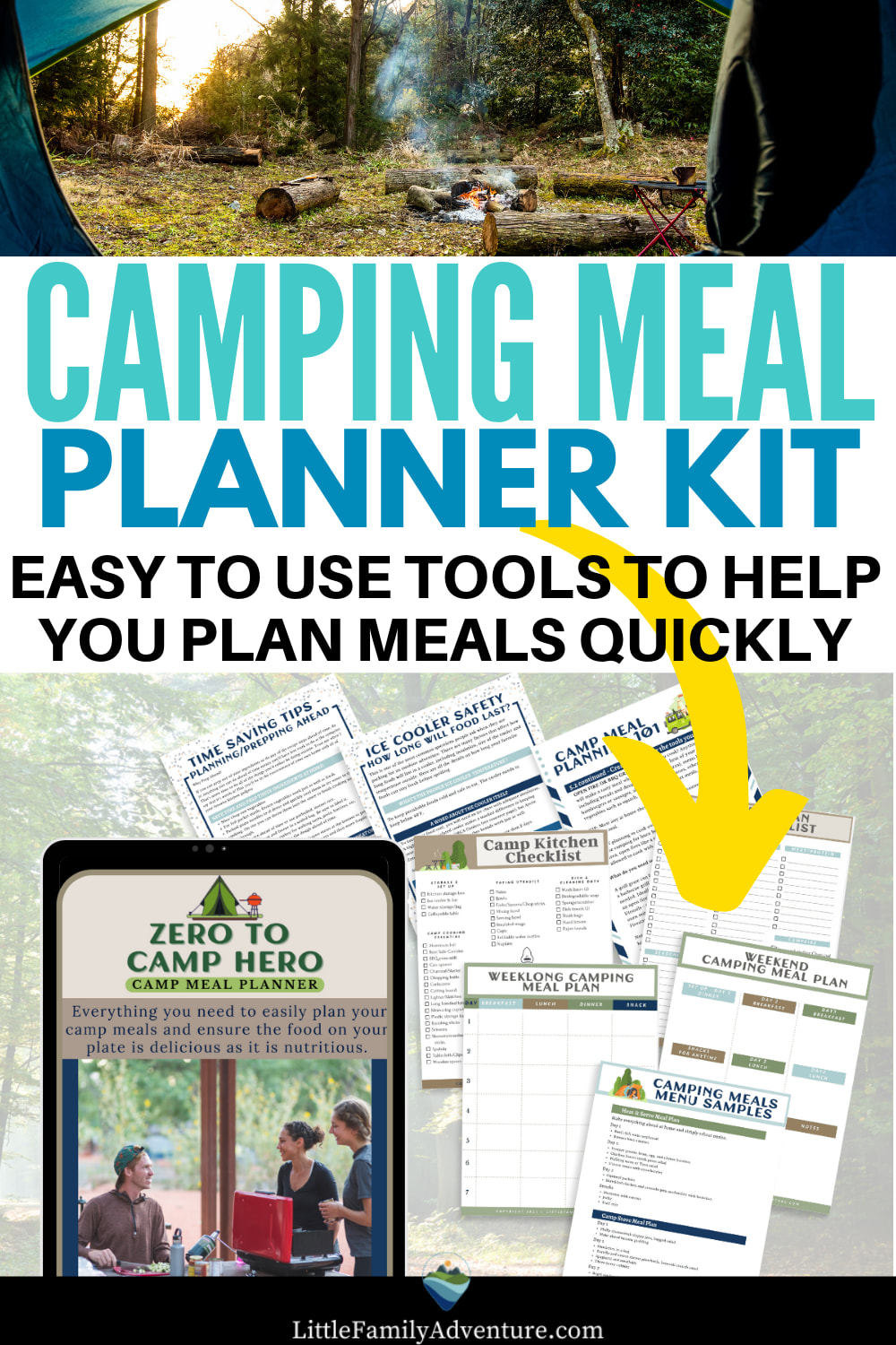 Zero to Camp Hero Camp Meal Planner Kit