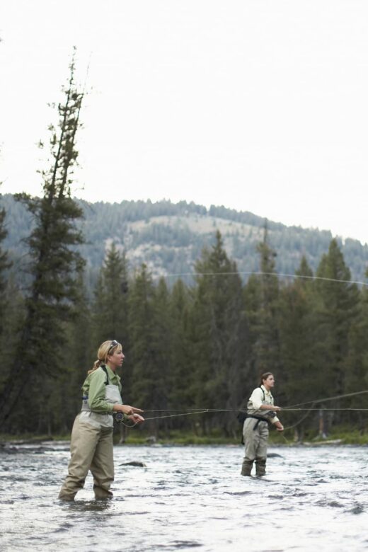 Gallatin River women fly fishing