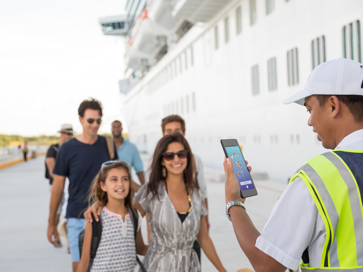 family guests at cruise port