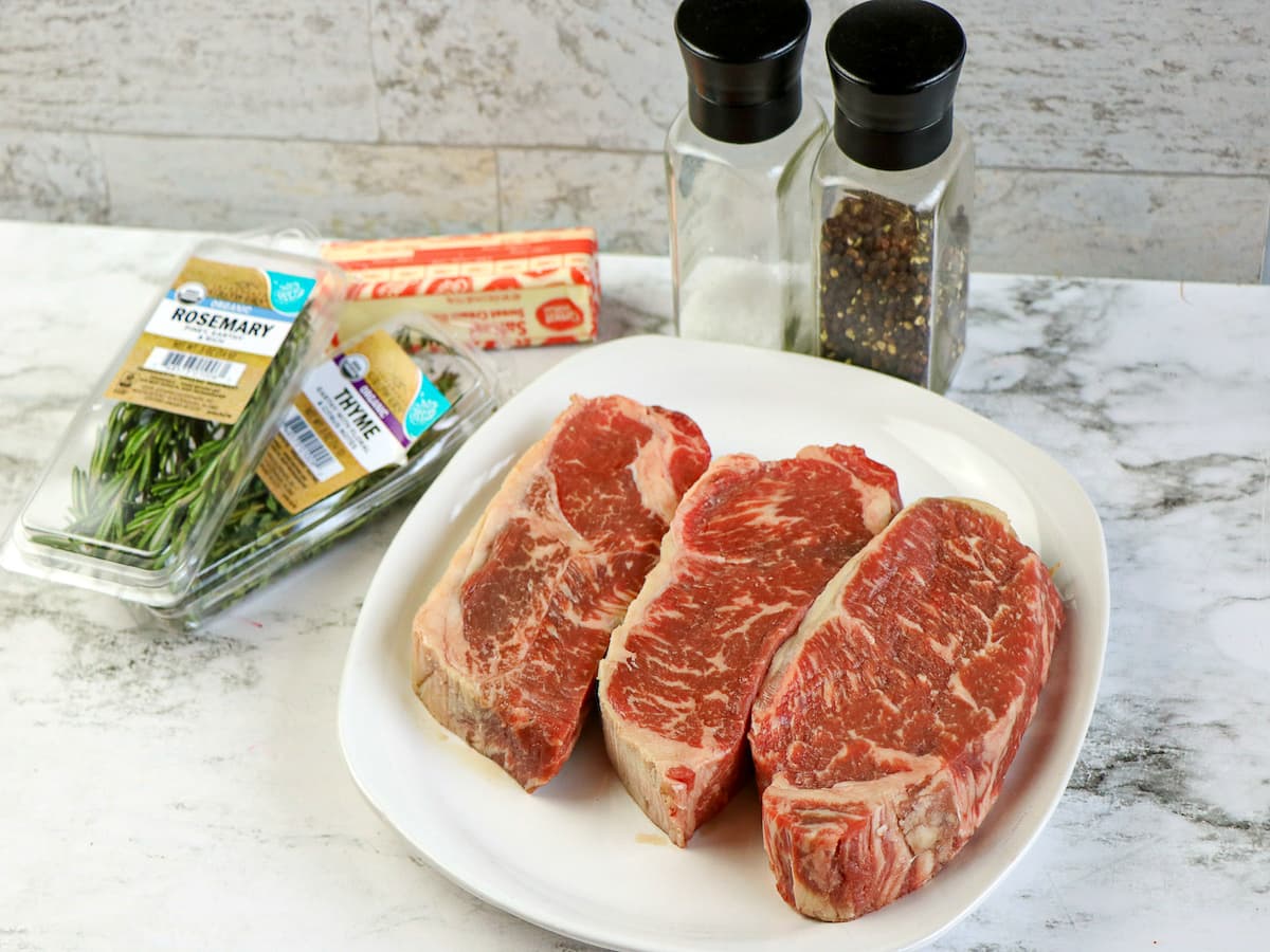 New York Strip Steak Recipe With Rosemary Garlic Butter 