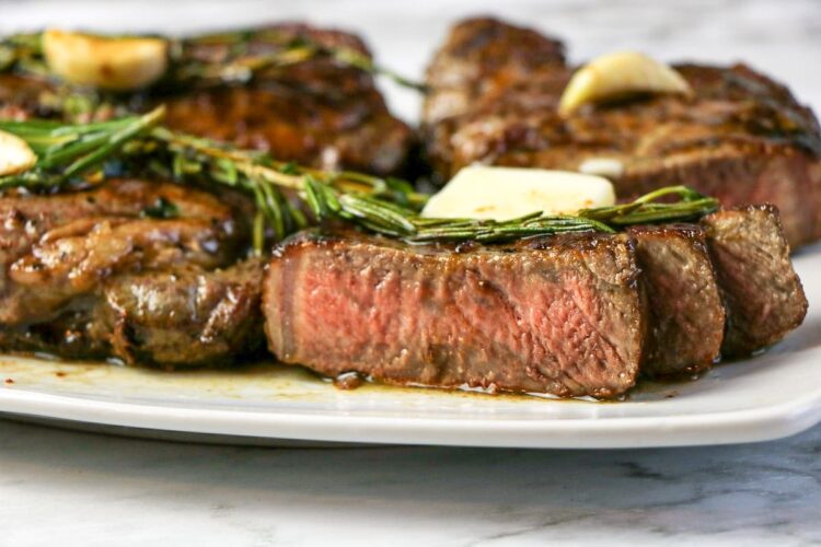 New York Strip Steak Recipe With Rosemary Garlic Butter 