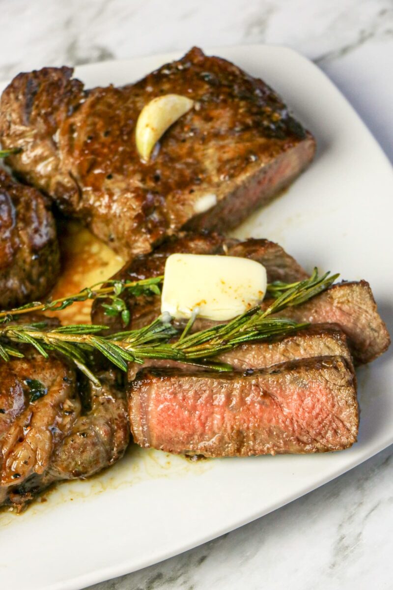 New York Strip Steak Recipe with Rosemary Garlic Butter