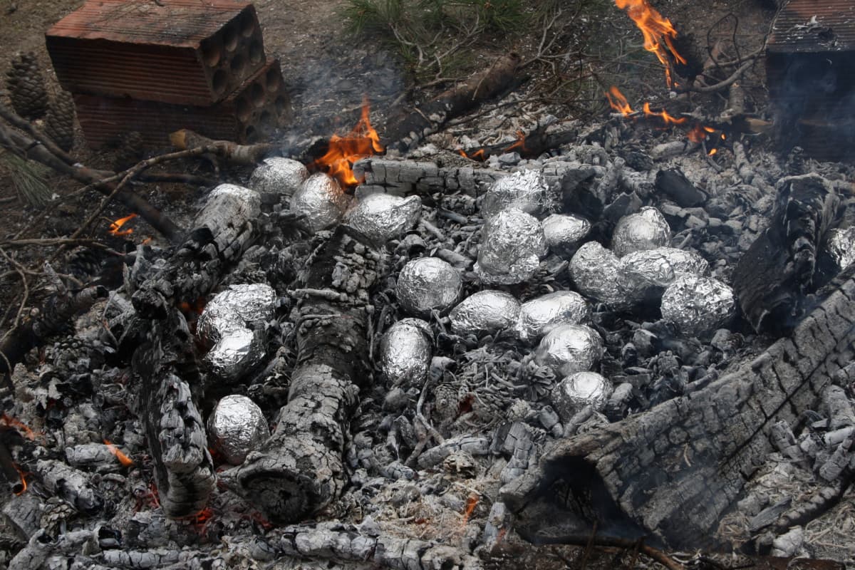 campfire potatoes