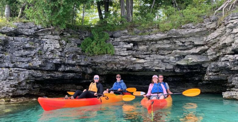 kayakers - Cave Point WI