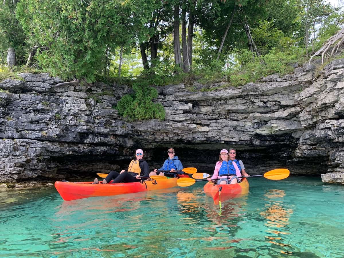 kayakers - Cave Point WI