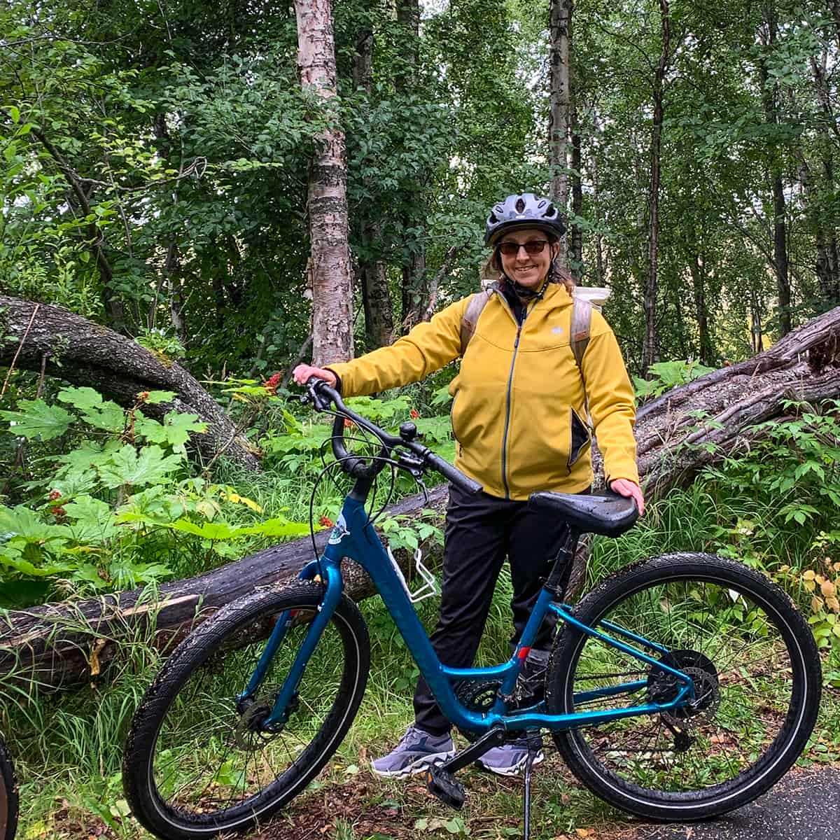 posing on the John Knowles Coastal Bike Trail