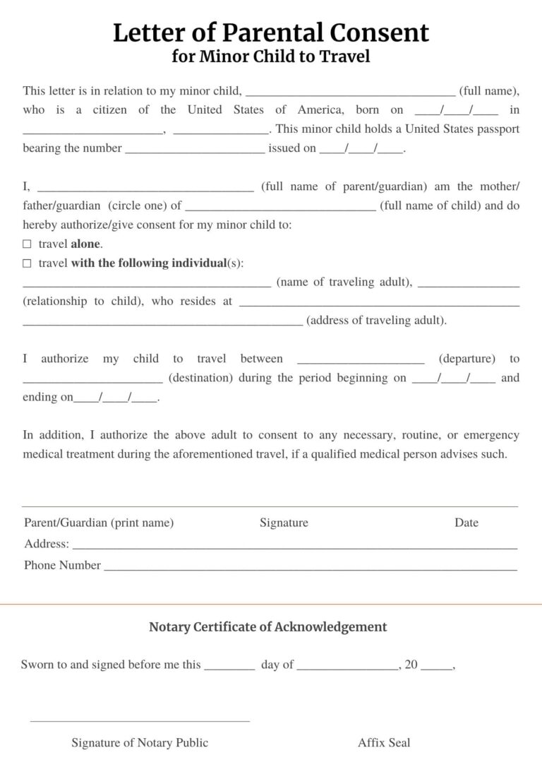 What You Need To Know About Child Travel Consent Forms + Free Template