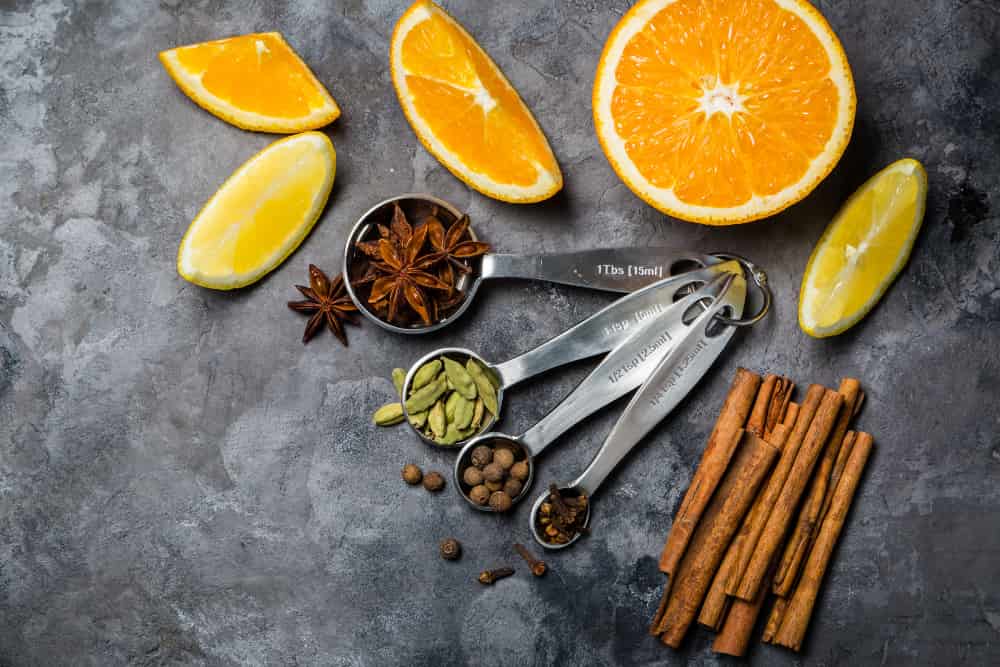 mulled wine spices and citrus