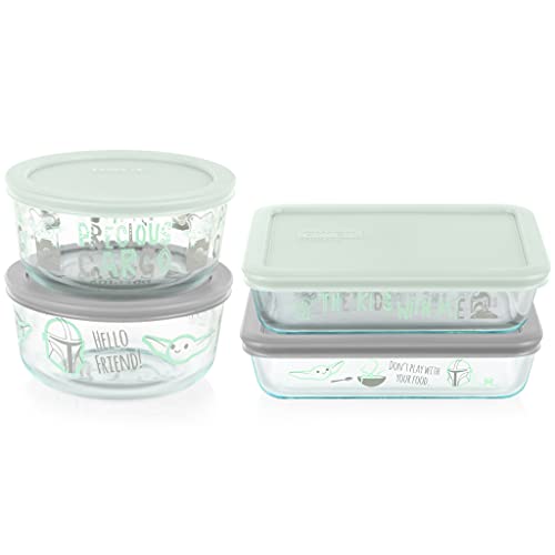 Pyrex Disney Star Wars The Child Glass Set Food Storage, 8 Piece