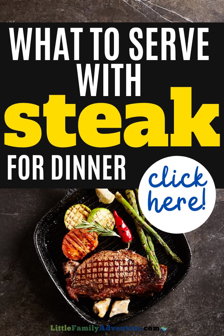 steak dinner in skillet