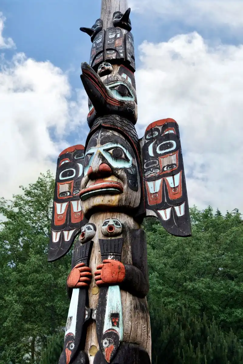 Totem pole in Ketchikan ALaska