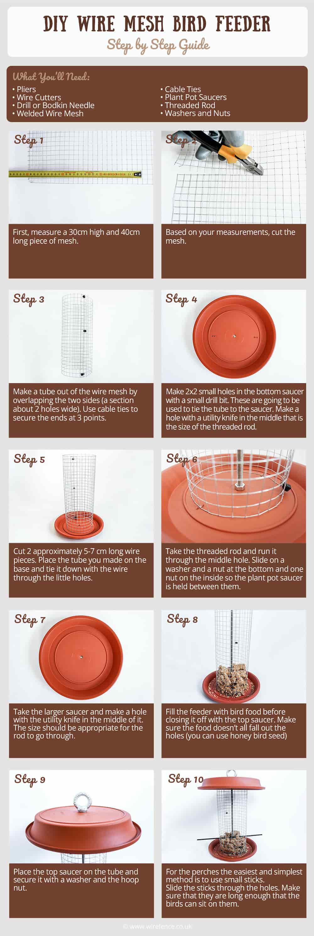 DIY Wire Mesh Bird Feeder