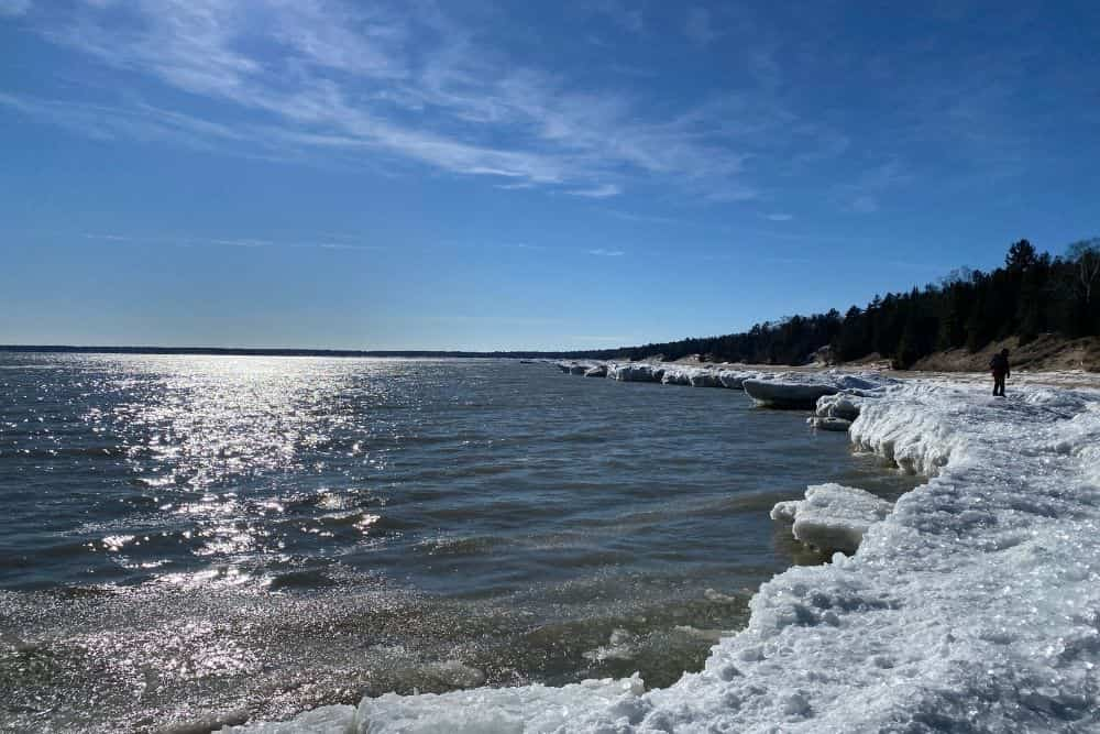 Frozen Whitefish Dunes State Park