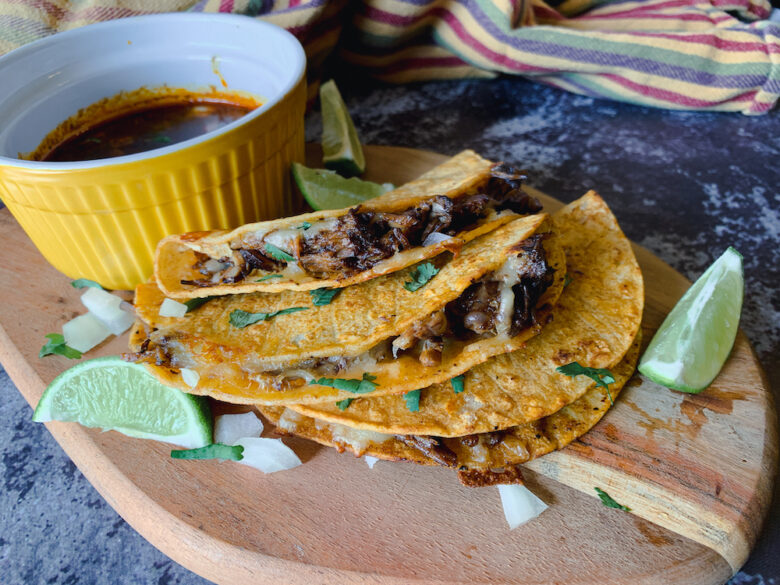 How to Make Birria (beef stew) & Quesa Birria Tacos with Consommé (Step by Step Photos)