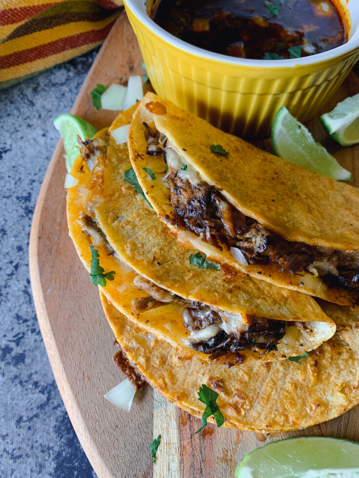 How to Make Birria (beef stew) & Quesa Birria Tacos with Consommé (Step by Step Photos)