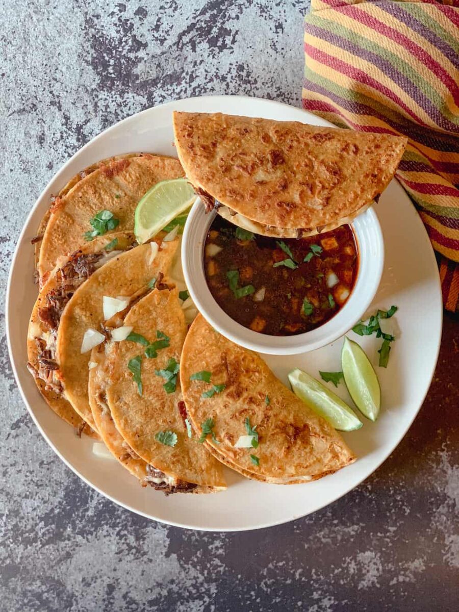 How to Make Birria (beef stew) & Quesa Birria Tacos with Consommé (Step