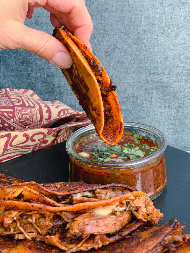 How to Make Birria (beef stew) & Quesa Birria Tacos with Consommé (Step