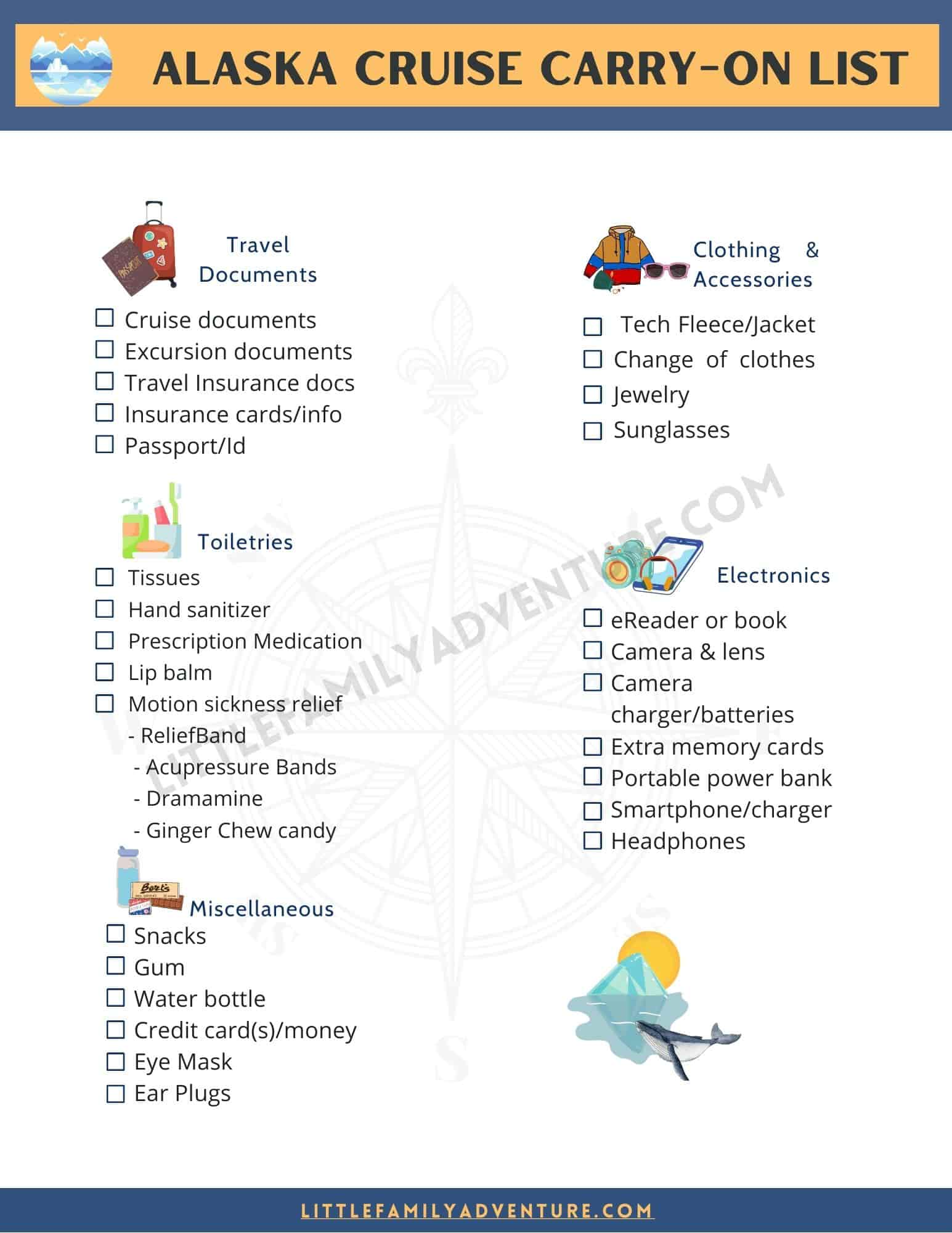 Best Alaska Cruise Packing List Pdf Printable Checklist Comprehensive 