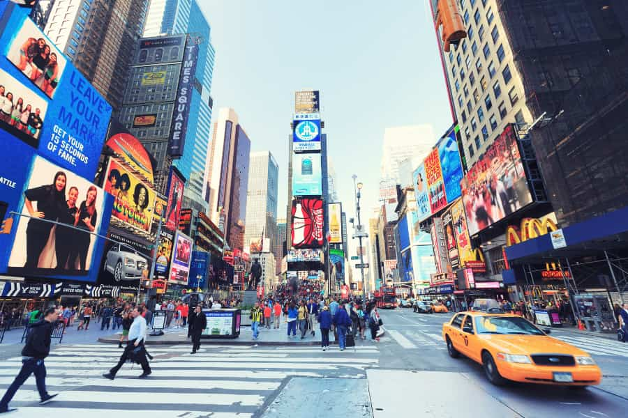 Times Square NYC Crowd