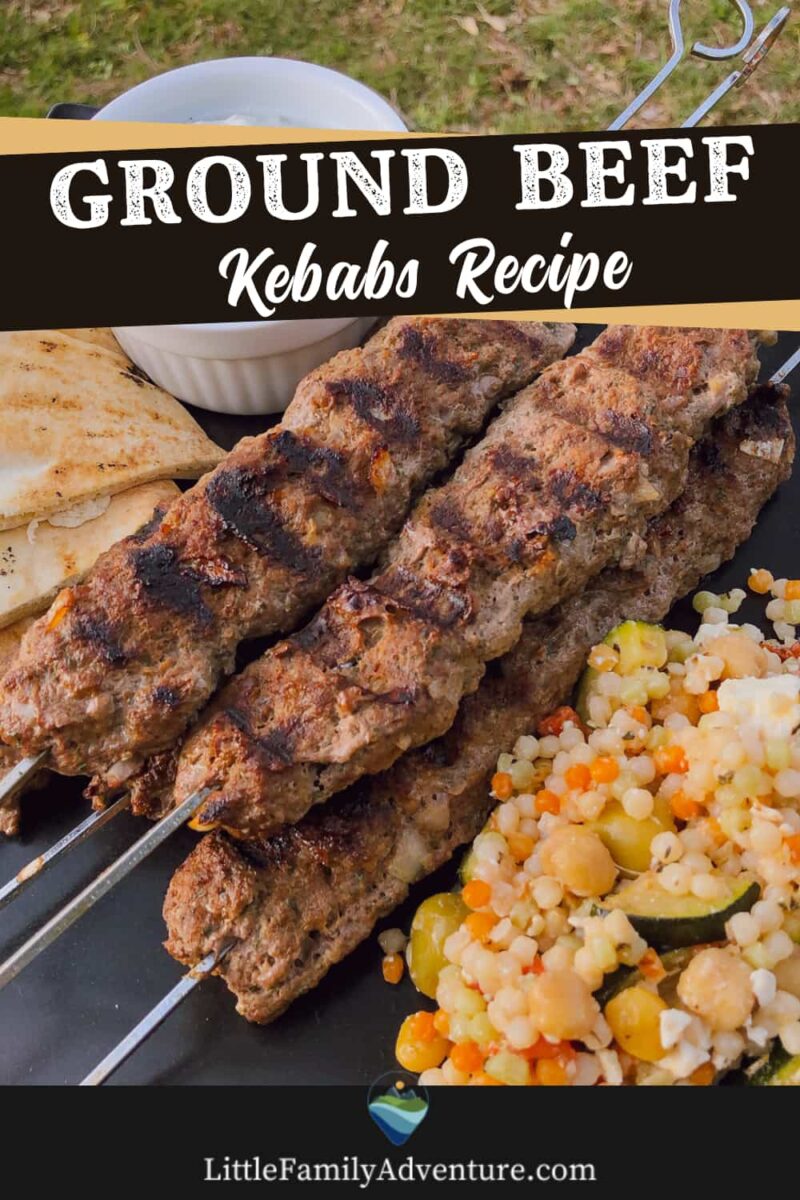 skewered moroccan beef kebabs with couscous salad