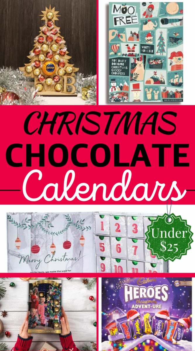 chocolate Christmas Advent Calendar Collage