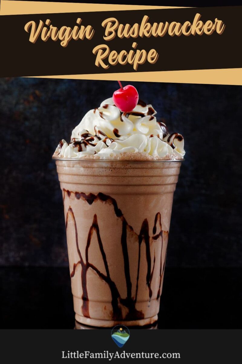 chocolatey bushwacker in plastic cup with cherry on top