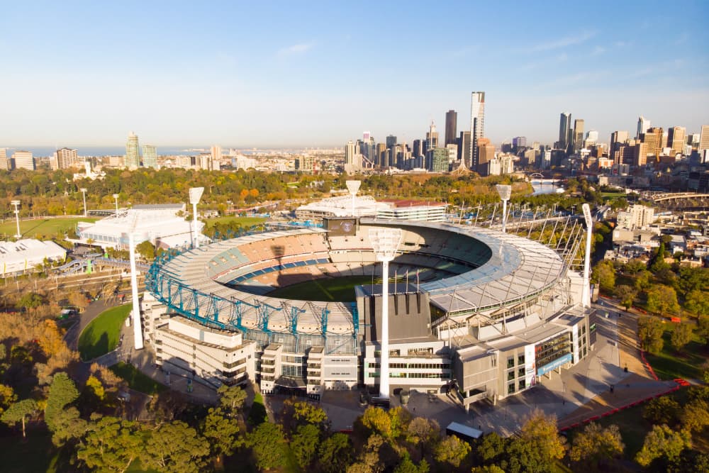 aerial view of MCG Melbourne Cricket Ground