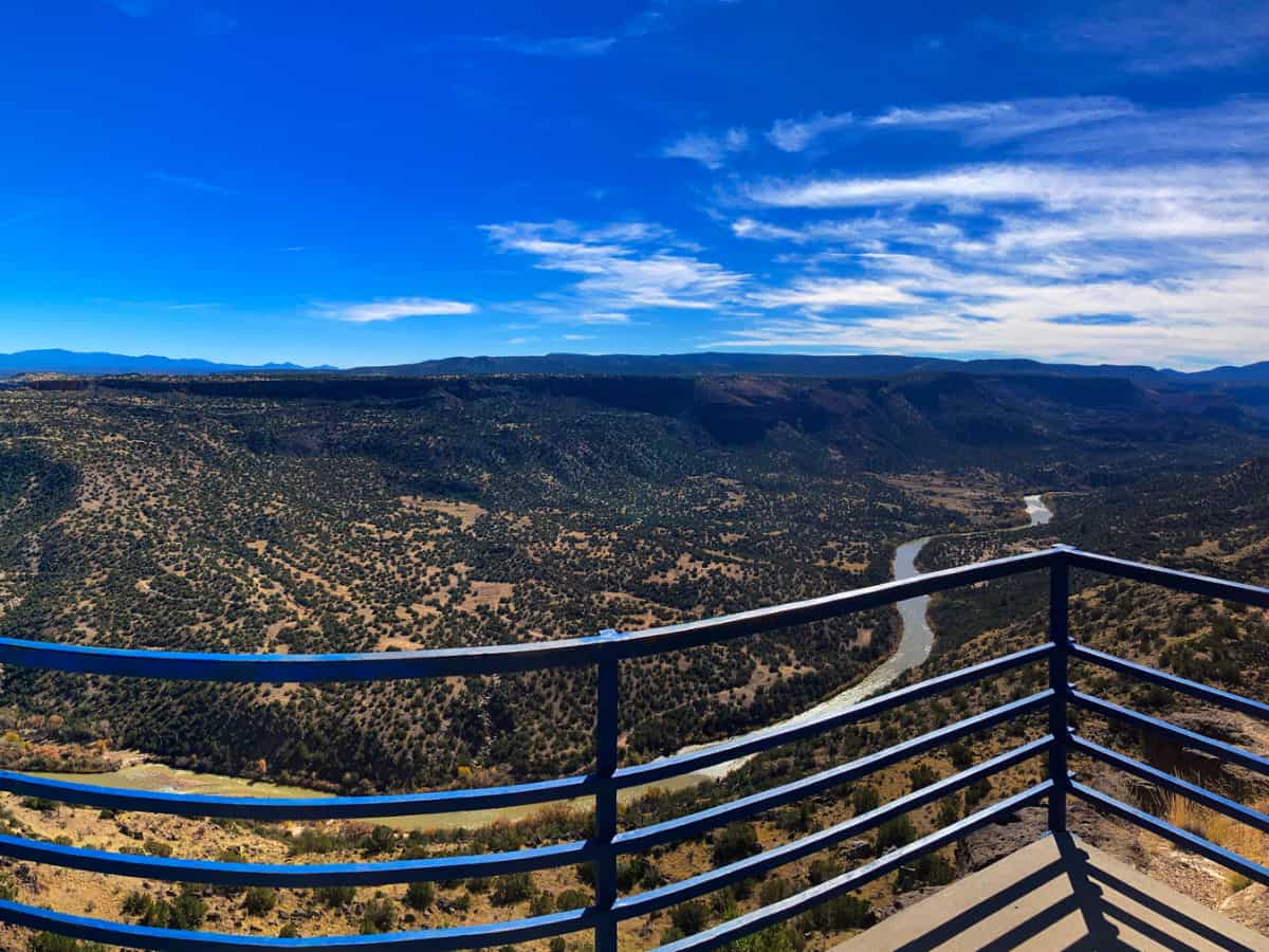Rio Grande River overlook in Los Alamos New Mexico