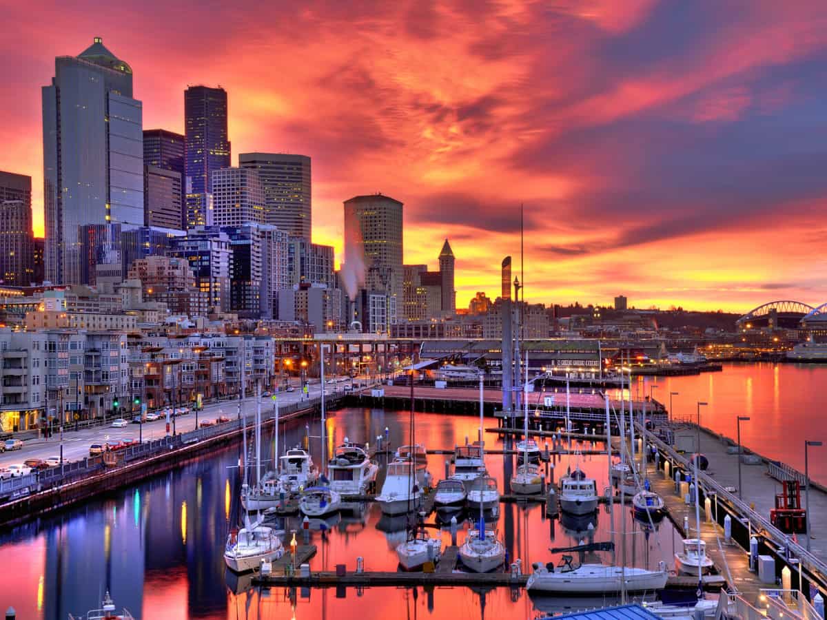 Seattle Skyline at sunset