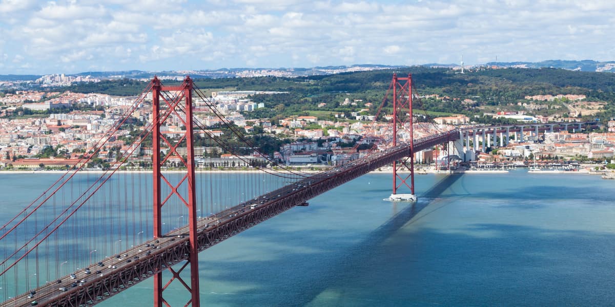 25 de April Bridge in Lisbon