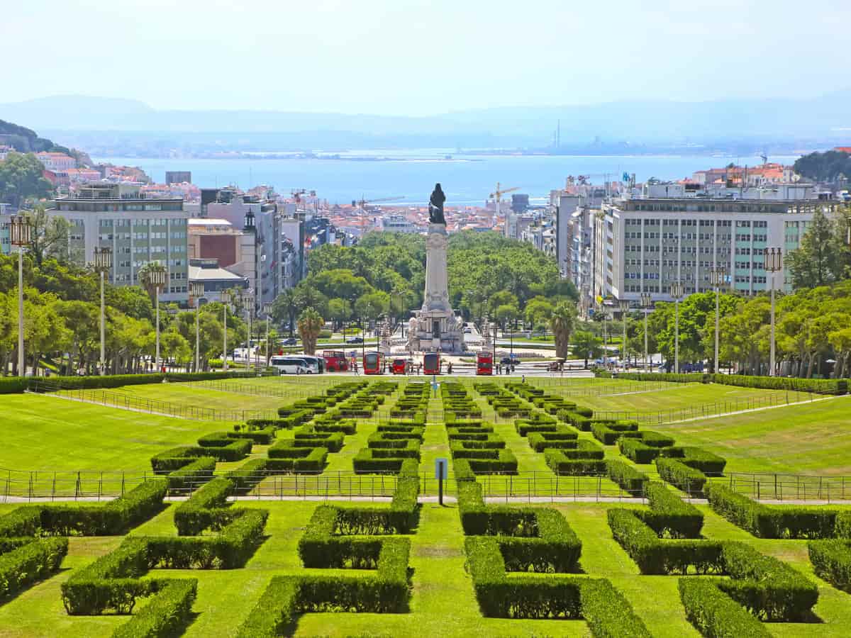 Eduardo VII Park north of the Avenida da Liberdade