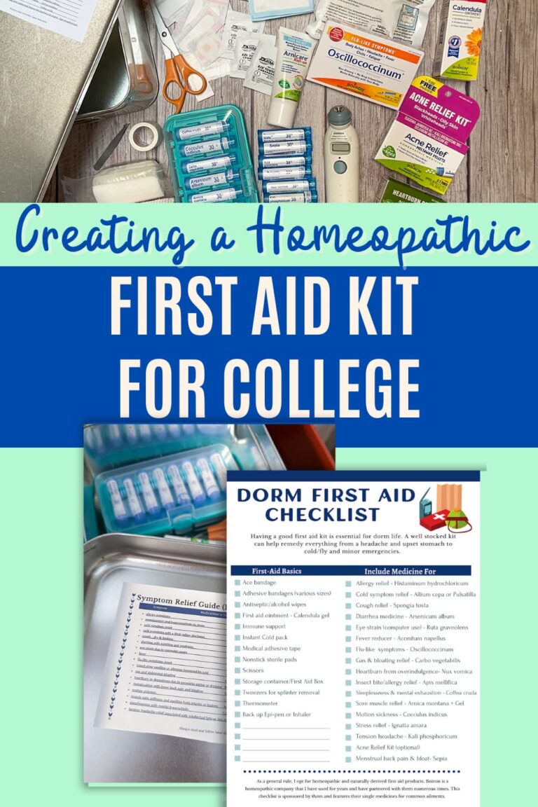 How to Create a Homeopathic First Aid Kit for College Students + Printable
