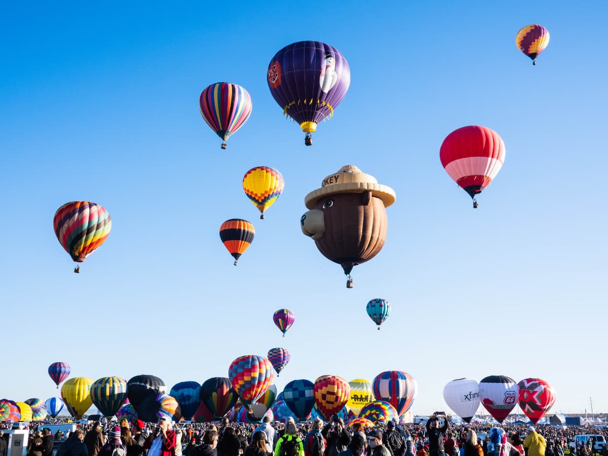 Albuquerque Balloon Festival - balloons in flight