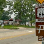 Historic Route 66 Sign in Braidwood Illinois - Braidwood Zoo